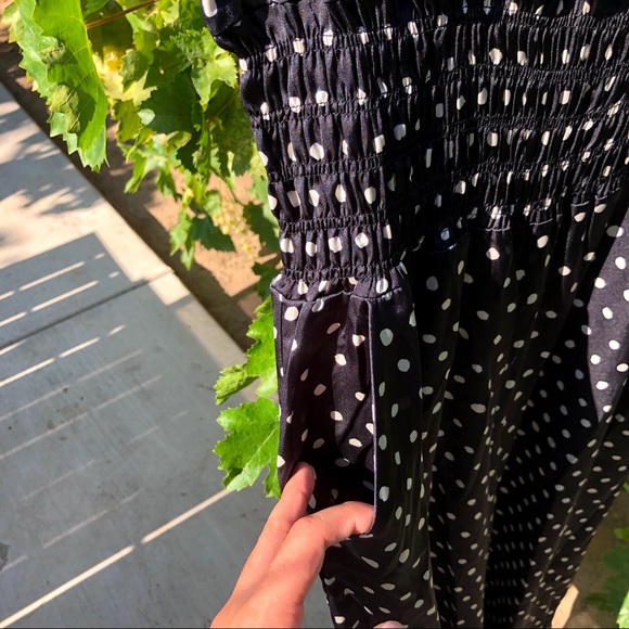 Lapis wide leg polka dot jumpsuit with pockets - Picture 6 of 9